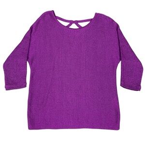 Chico’s Crossback Pullover 3/4 Sleeves Scoop Neck Casual Fun Top/Sweater Sz M/8